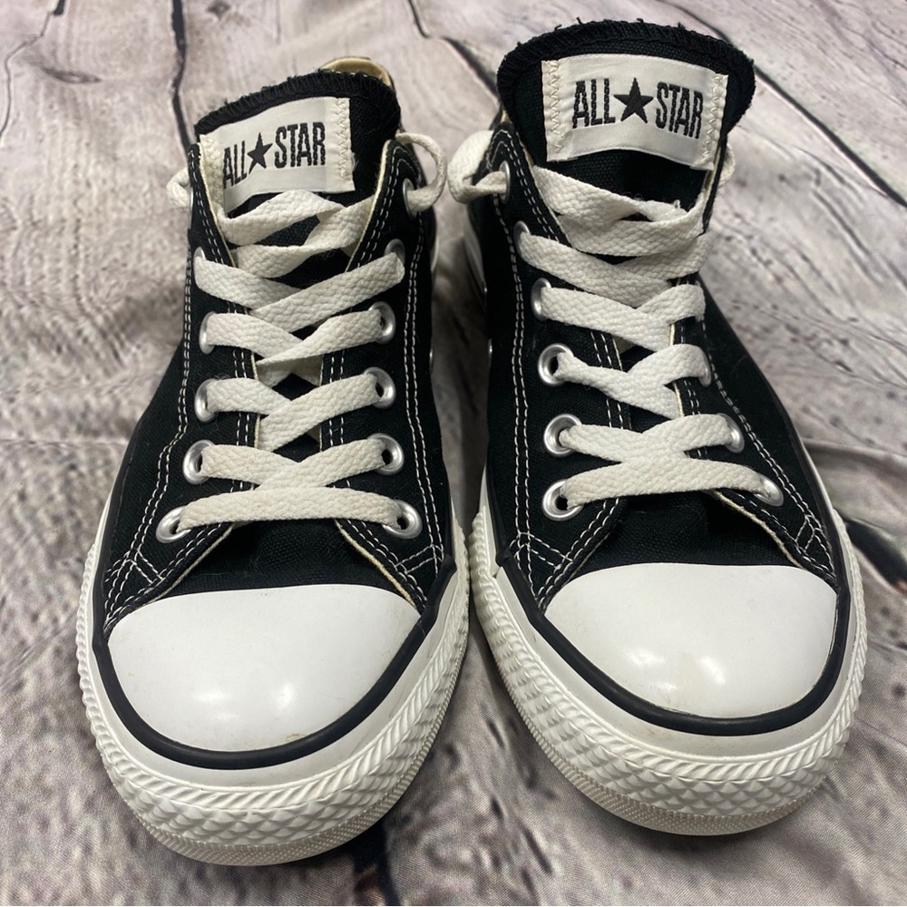 Converse All Star Black Canvas Low Top M9166 Sneakers Shoes Unisex Size 5.5 7.5